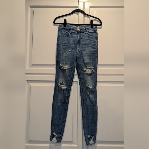 American Eagle Outfitters Denim - American Eagle Outfitters AEO Denim X Distressed Highest Rise Jegging - 6 Reg